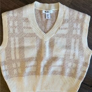 William Rast Cream Sweater Vest